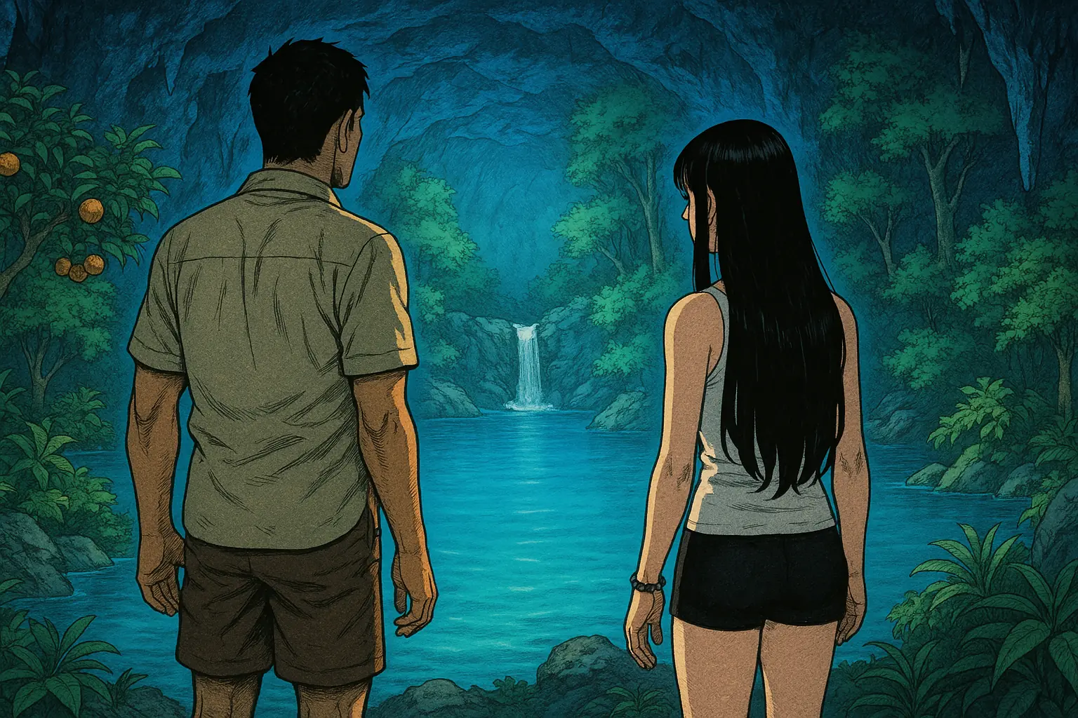 Anderson et Juliana découvrent une cascade cachée dans une grotte